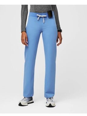 Figs Light Blue Drawstring Straight-Leg Livingston